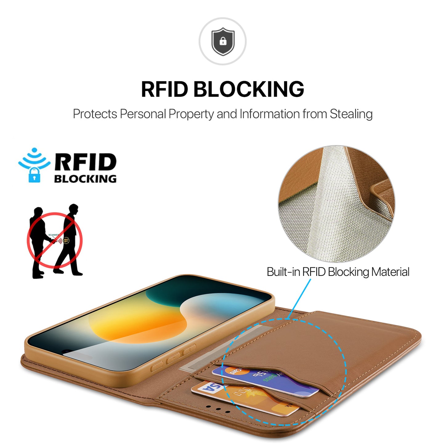 For iPhone 17 Pro Max Case DUX DUCIS Hivo Series Cowhide Leather RFID Blocking Wallet Stand Flip Phone Cover