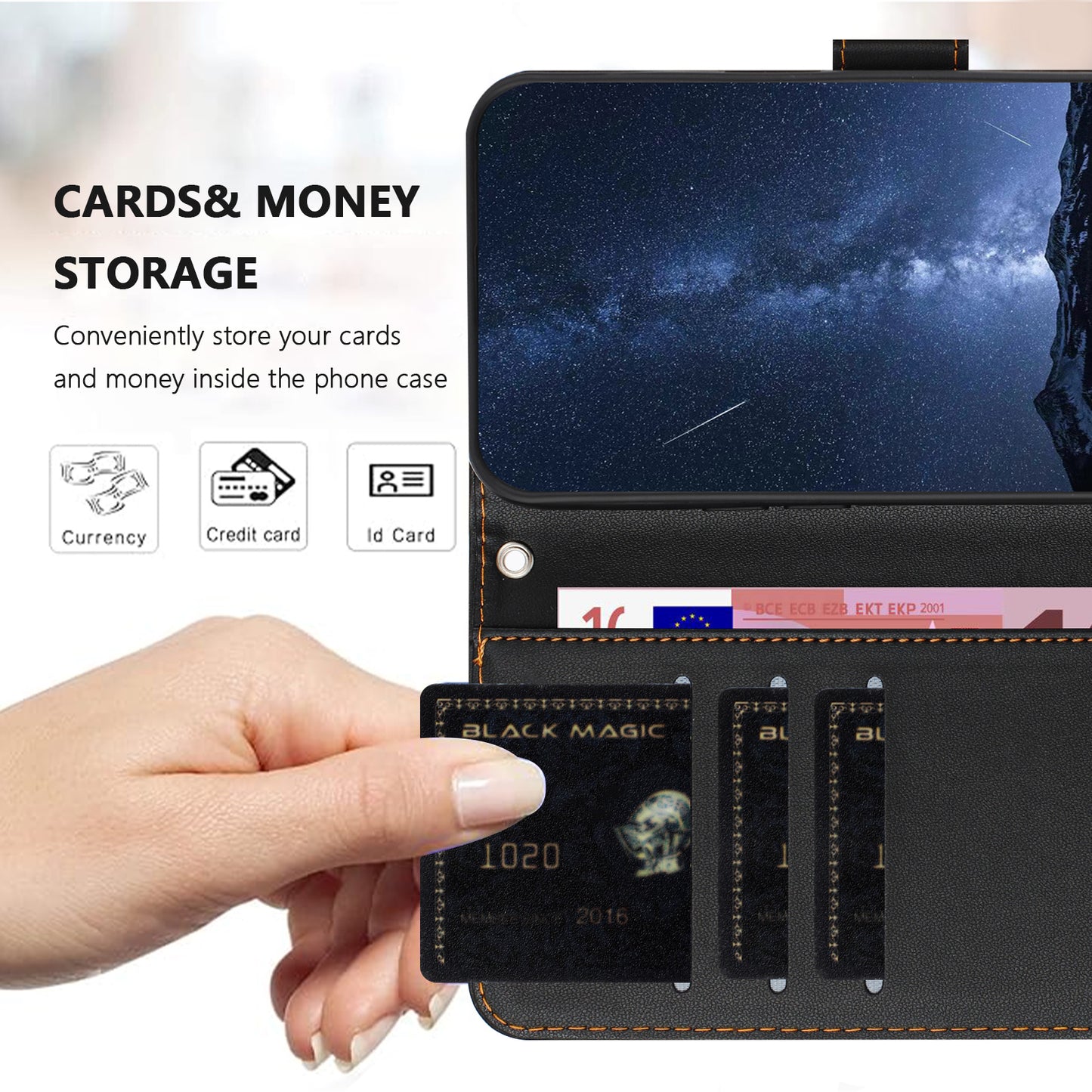 For iPhone 17 Pro Max Leather Case Wallet Stand Solid Color Anti Drop Phone Cover