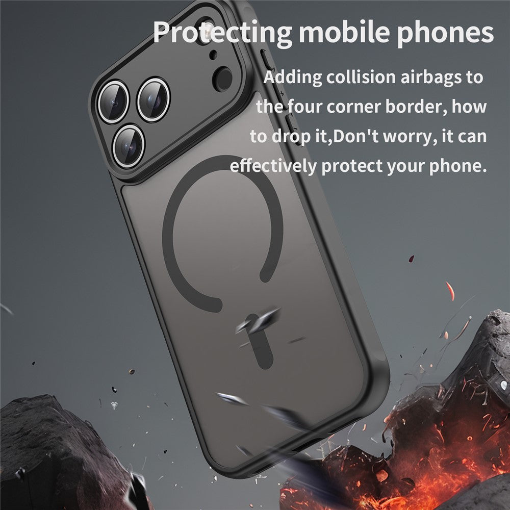 For iPhone 17 Pro Max Case Compatible with MagSafe ShockProof PC + TPU Phone Cover
