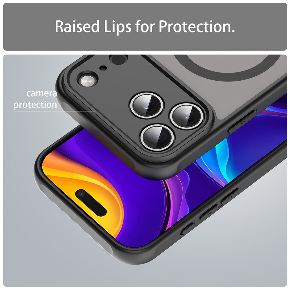 For iPhone 17 Pro Max Case Compatible with MagSafe ShockProof PC + TPU Phone Cover