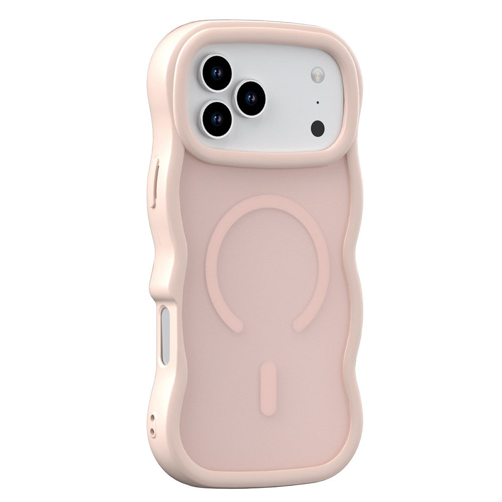For iPhone 17 Pro Max Case Compatible with MagSafe TPU + PC Phone Back Cover Skin Touch Wave Shape