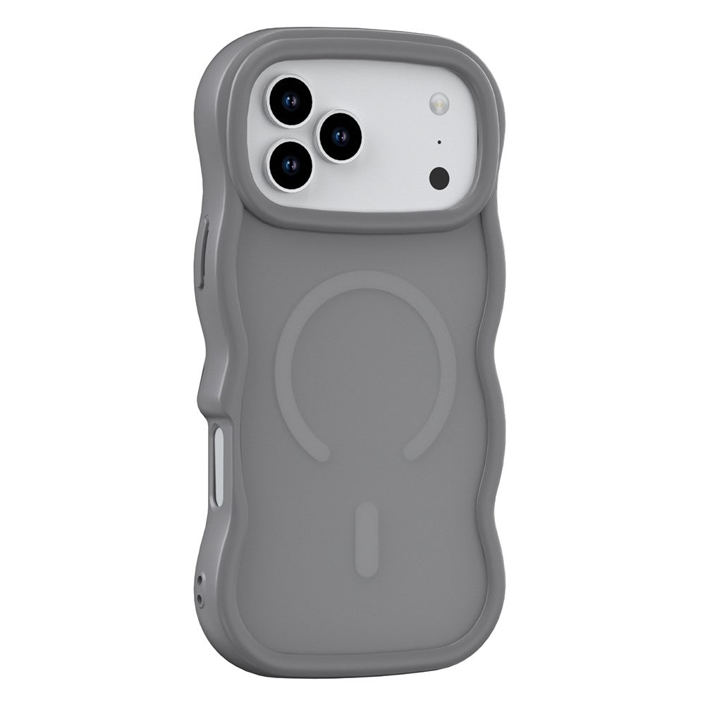 For iPhone 17 Pro Max Case Compatible with MagSafe TPU + PC Phone Back Cover Skin Touch Wave Shape