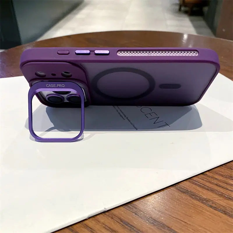 Magnetic Stand iPhone Case with Lens Protector