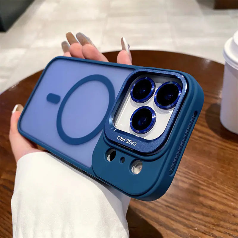 Magnetic Stand iPhone Case with Lens Protector