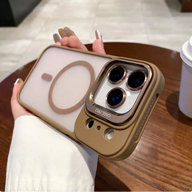 Magnetic Lens-Protector Phone Case for iPhone (Multiple Colors & Models)