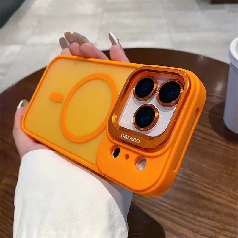 Magnetic Stand iPhone Case with Lens Protector