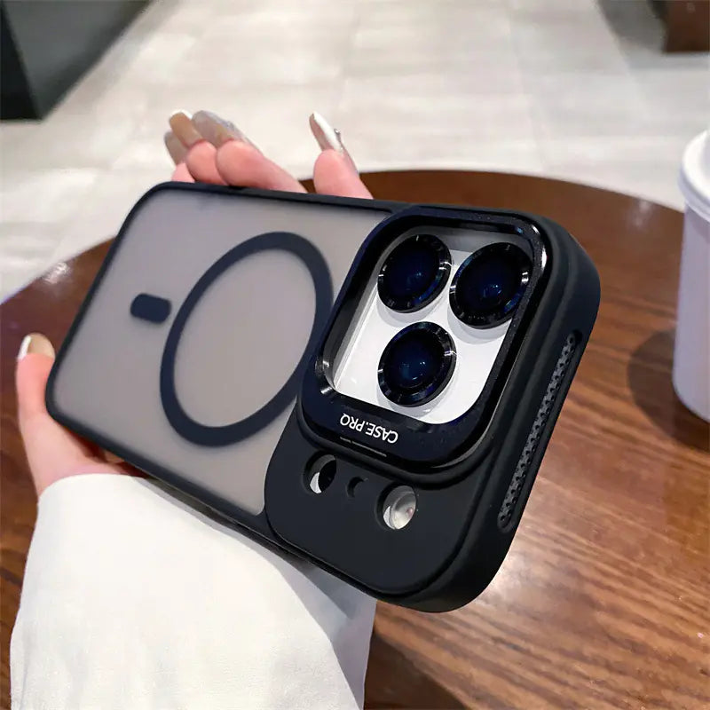 Magnetic Stand iPhone Case with Lens Protector