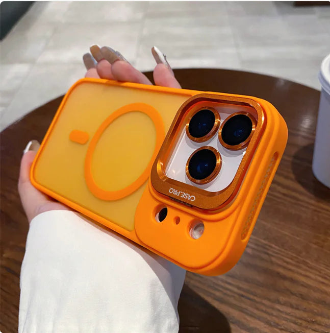 Magnetic Lens-Protector Phone Case for iPhone (Multiple Colors & Models)