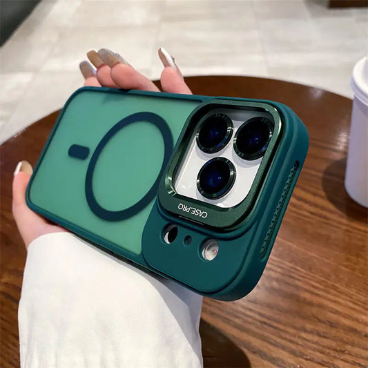 Magnetic Stand iPhone Case with Lens Protector