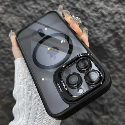 Magnetic iPhone Case with Stand & Lens Protector